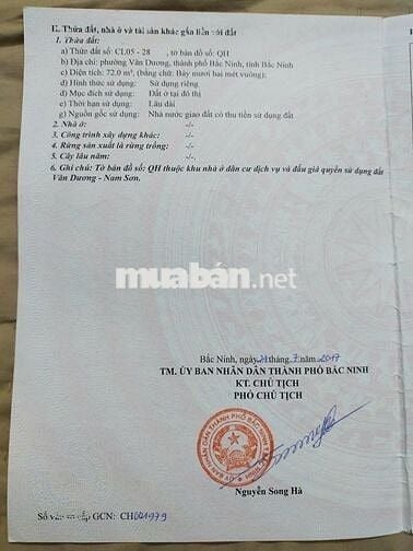 Bán lô giãn dân Lãm Làng - Phường Vân Dương, Bắc Ninh, Bắc Ninh.