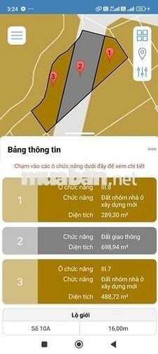 Bán 2885m2 đất NN quy hoạch đất ở, mặt tiền đường