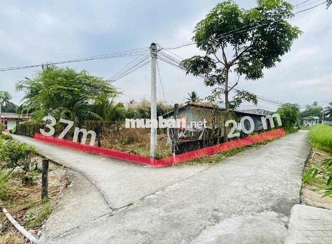 Bán 20x37 thổ cư 2 mặt tiền đường Đan OTO 7 chỗ nền cao ráo