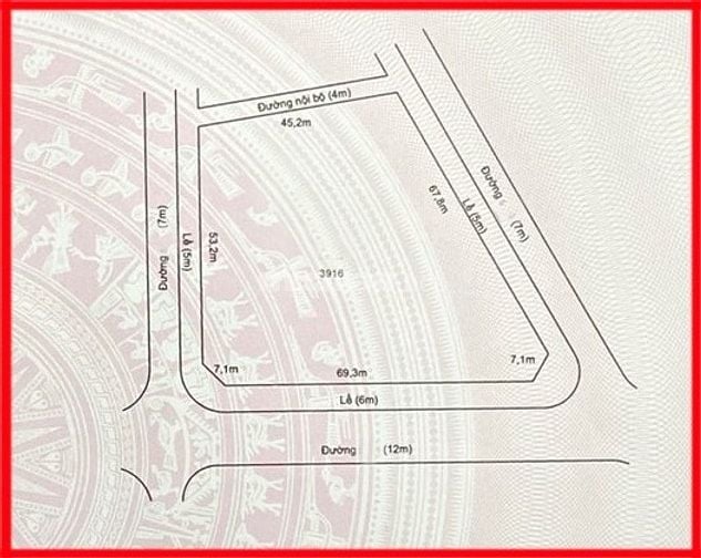 3916m2 đất giáo dục 4 mặt tiền KDC đường số 8, trung tâm Bến Lức