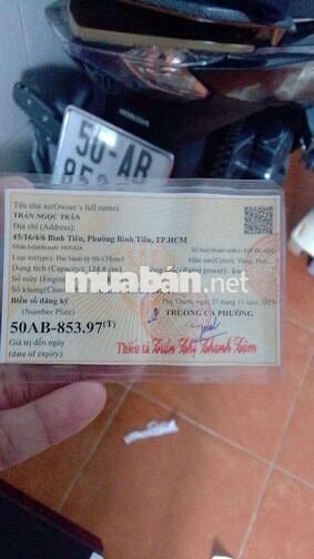 Cần bán xe Honda biển TP chính chủ 1 chủ sang tên