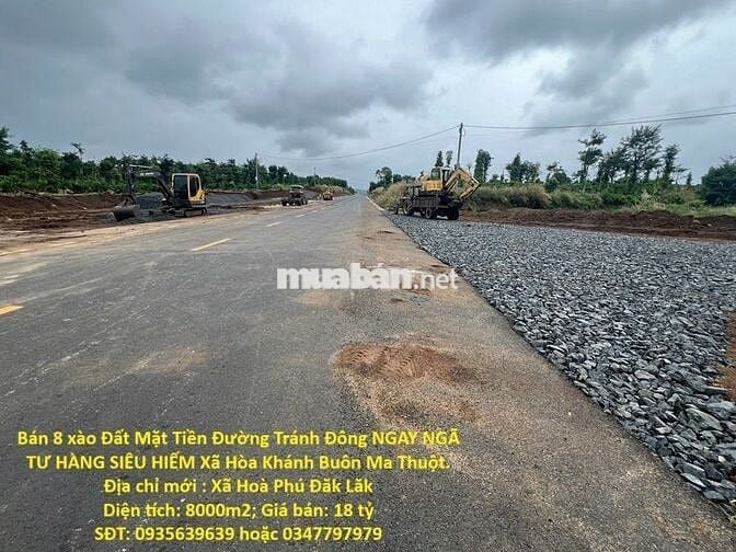 BÁN 8 XÀO ĐẤT NGAY NGÃ TƯ HÀNG SIÊU HIẾM Xã Hòa Khánh Buôn Ma Thuột