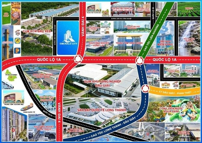GIÁ F0:100M2 - FULL THỔ CƯ, SỔ HỒNG RIÊNG LIỀN KỀ SÂN BAY LONG THÀNH &