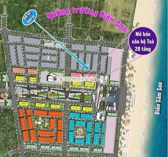 BÁN ĐẤT 2 MẶT TIỀN phố Trung Kỳ, P.Trung Sơn, TP Sầm Sơn, Thanh Hoá