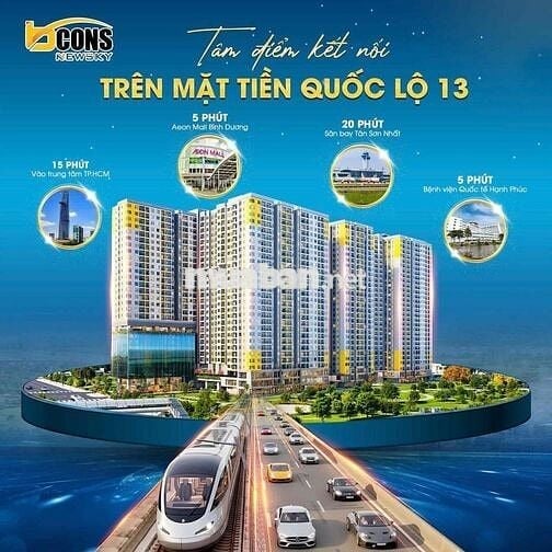 Bcons NewSky mặt tiền Quốc Lộ 13, P. Lái Thiêu, trạm Metro số 2