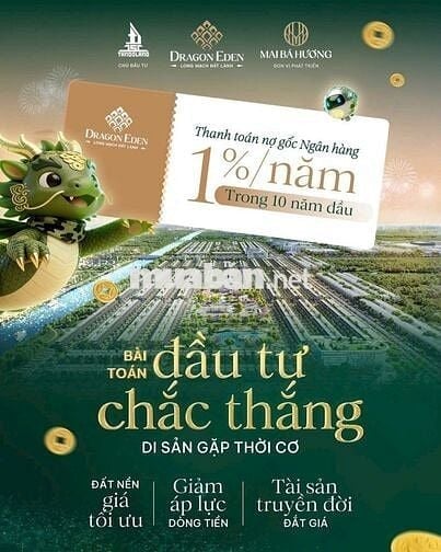 Mở bán DRAGON EDEN, SR, Thanh Toán 625tr, Bank Ân hạn trong 18 tháng