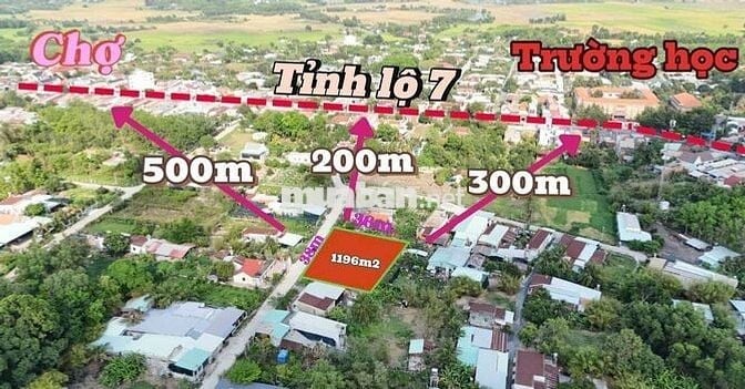 Đất vườn 1197m2 xã Trung Lập Thượng, Củ Chi, sổ riêng, giá 1,2 tỷ