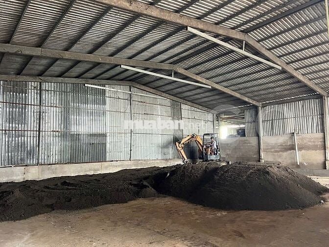 Kho xưởng 360 m² có PCCC và trạm điện 3 pha, nhánh đường Quốc Lộ 91B