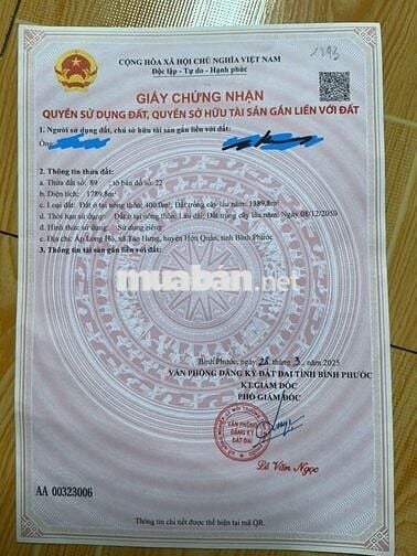 Nhà ở nông thôn + 1789,8m2 DA QH trung tâm xã mới ( đã có thông báo)