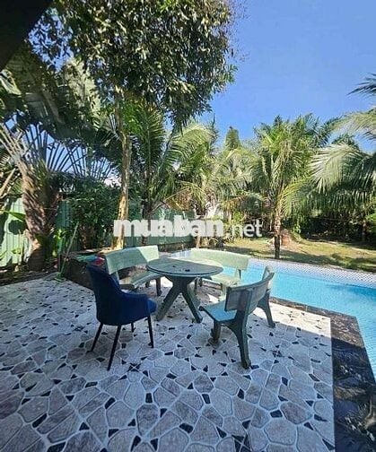 cho thuê resort full nội thất 850m2 có 2pn 2wc phước thạnh,củ chi