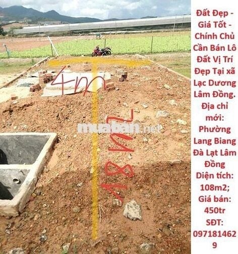Chính Chủ Cần Bán Lô Đất Vị Trí Đẹp Tại xã Lạc Dương Lâm Đồng