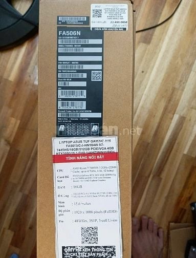 NEW ASUS TUF A15 R7, 1 đổi 1 , Tặng Autocad, Sách B1, sách CNTT