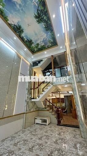 Nhà 1 trệt 2 lầu + lửng đường Lê Văn Khương, gần Metro Quận 12