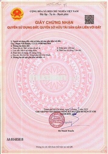 5x25 MT Hồ Văn Tắng Giá 1ty 450tr,Sổ Sẵn, Xây Ngay, Vay 80%