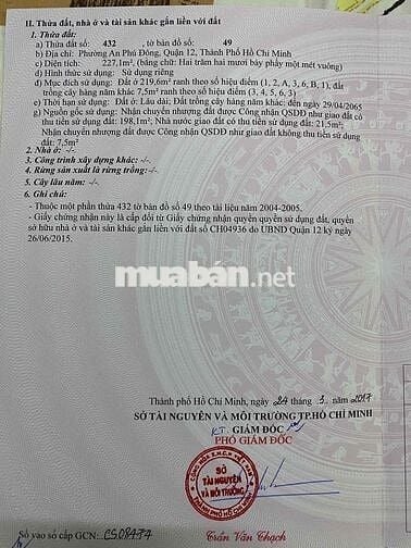 Chính chủ cần tiền bán gấp Lô đất Biệt thự