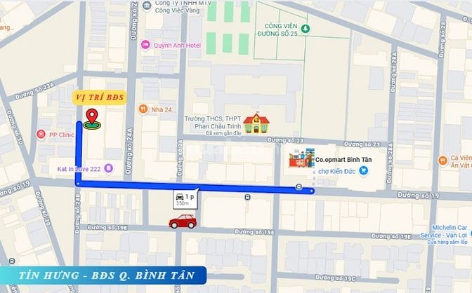 Bán nhà khu Tên Lửa, MT đường Số 24B, 8 x 20m, 3 tấm, 22 tỷ. gần Aeon