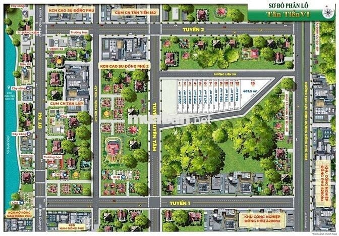 300tr/lô 150m2 thổ cư - tổng 250M2/lô