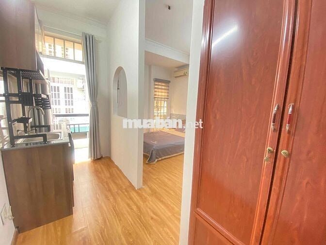 Phòng cho thuê Full Nội thất, Bancol, máy giặt riêng, hẻm xe hơi