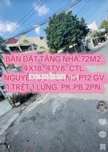 SIÊU RẺ.MUA ĐẤT ĐƯỢC NHÀ.4X18.NGUYỄN DUY CUNG. 4TY85. CTL.