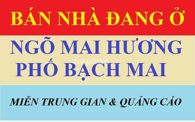 BÁN NHÀ NGÕ MAI HƯƠNG - PHỐ BẠCH MAI, HÀ NỘI, GIÁ 14,5 TỶ