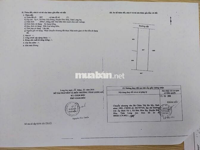 Đất thổ cư 100%, 540m2 Nguyễn Văn Dương, Đức Hòa Đông, Long An