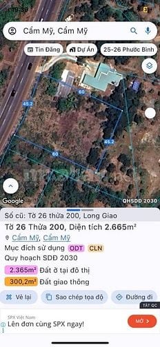 💵 2400m2 đất mặt tiền quốc lộ 56 , cẩm Mỹ ,Đồng Nai