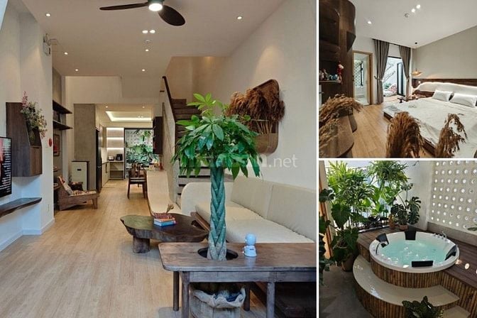 Cho thuê nhà nguyên căn 4PN có bể sục đầy đủ nội thất gần Lotte 