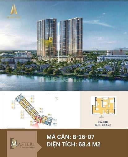 Chính chủ bán căn Masterise B-16-07 view sông, hướng ĐN mát mẻ PDV 180