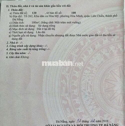 CẦN BÁN NHANH NHÀ C4 HÒA MỸ 1 - THÔNG THÍCH QUẢNG ĐỨC