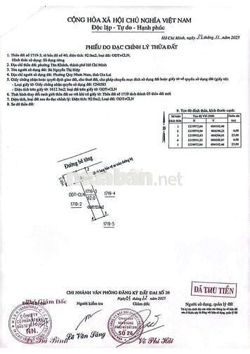 Bán đất mặt tiền TVH 05, sát bên KCN Đại Đăng