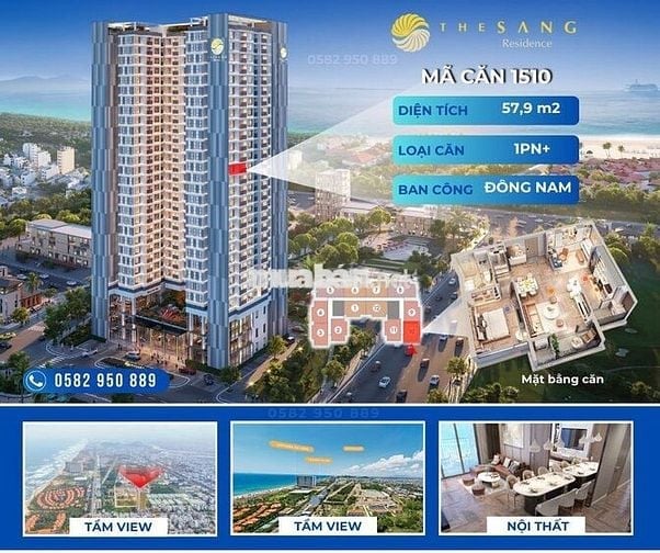 Giá cực rẻ – The Sang Residence – Căn 1 ngủ góc – Chính chủ cần bán!