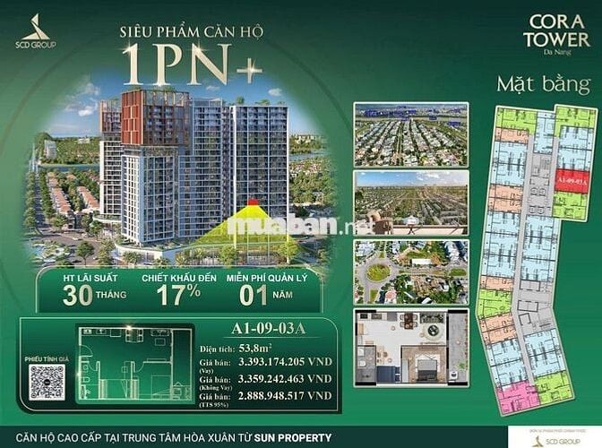 💎 A1-09-03A – CĂN HỘ VIEW SÔNG ĐẸP NHẤT TẦNG 9 | CORA TOWER 💎