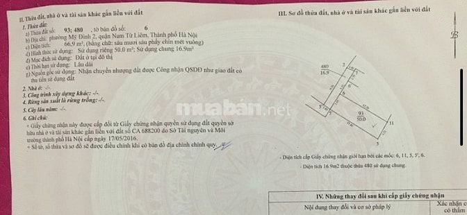 Bán nhà đất ngõ 63 Lê Đức Thọ - Mỹ Đình 2 - Nam Từ Liêm - Hà Nội