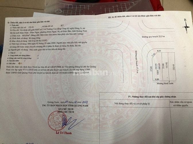 Cho thuê đất lô góc gần ĐH FPT, khu đô thị Điện Nam-Điện Ngọc, giả rẻ
