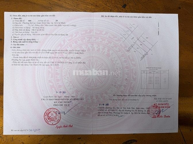 BÁN ĐẤT DỰ ÁN KHU DÂN CƯ SINCO, PHƯỜNG AN LẠC, QUẬN BÌNH TÂN