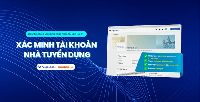 Xác minh tài khoản nhà tuyển dụng