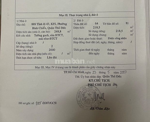 Nhà Chính Chủ 2 Mặt Tiền Cần Bán