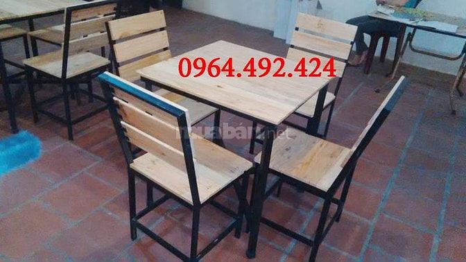 Xưởng đóng mới bàn ghế gỗ thông Pallet cho quán cafe, nhà hàng và văn 34650218 Xưởng đóng mới bàn ghế gỗ thông Pallet cho quán cafe, nhà hàng và văn