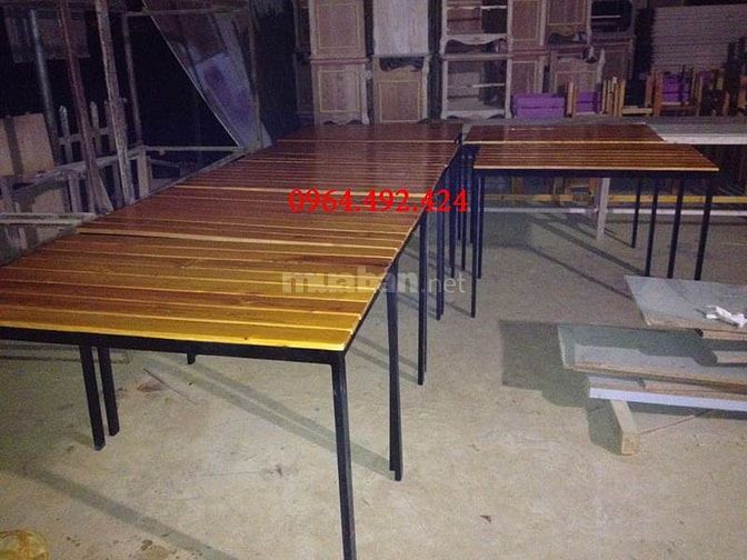 Xưởng đóng mới bàn ghế gỗ thông Pallet cho quán cafe, nhà hàng và văn 34650218 Xưởng đóng mới bàn ghế gỗ thông Pallet cho quán cafe, nhà hàng và văn