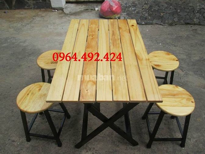 Xưởng đóng mới bàn ghế gỗ thông Pallet cho quán cafe, nhà hàng và văn 34650218 Xưởng đóng mới bàn ghế gỗ thông Pallet cho quán cafe, nhà hàng và văn