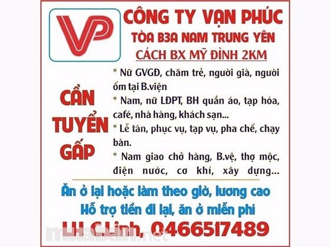 Tuyển nữ giúp việc gia đình lương CAO 36228359 Tuyển nữ giúp việc gia đình lương CAO