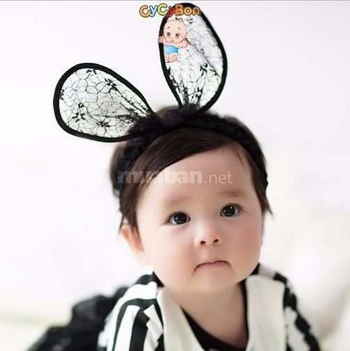 Băng đô cho Bé Tai thỏ vải ren 39858964 Băng đô cho Bé Tai thỏ vải ren