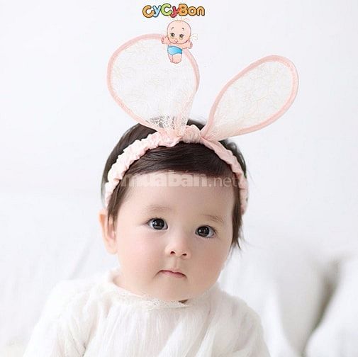 Băng đô cho Bé Tai thỏ vải ren 39858964 Băng đô cho Bé Tai thỏ vải ren