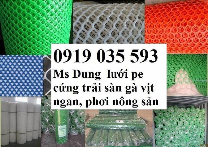 Lưới nhựa cứng trải sàn gà vịt ngan lưới nhựa lót chuồng trại lưới pe