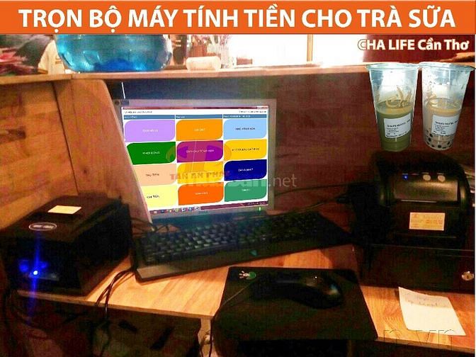 Bán máy tính tiền giá rẻ cho quán trà sữa 43516766 Bán máy tính tiền giá rẻ cho quán trà sữa