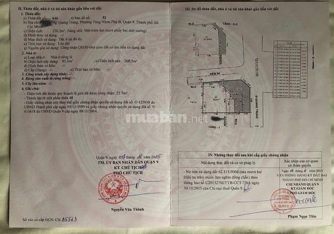 Nhà mặt tiền Quang Trung Tăng Nhơn Phú B, DT 120m 43571191 Nhà mặt tiền Quang Trung Tăng Nhơn Phú B, DT 120m