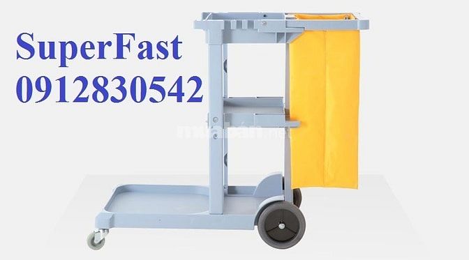 Xe đẩy dọn bàn bằng nhựa 3 tầng