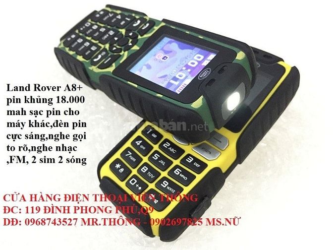 Điện thoại Land Rover A8+ pin khủng,sạc cho điện thoại khác giá rẻ 43823340 Điện thoại Land Rover A8+ pin khủng,sạc cho điện thoại khác giá rẻ