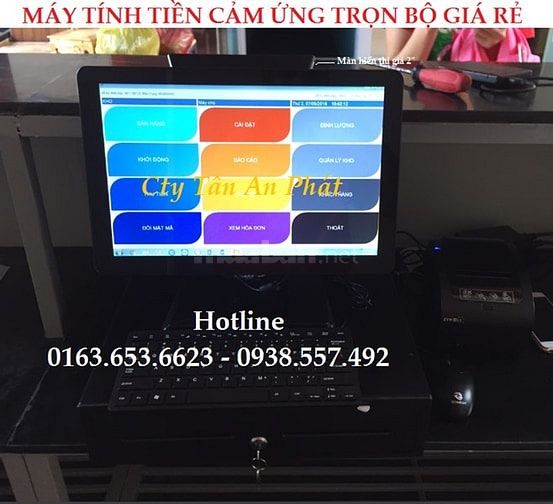 Máy tính tiền cảm ứng giá rẻ trọn bộ cho quán cafe tại Long Hải VT 44543660 Máy tính tiền cảm ứng giá rẻ trọn bộ cho quán cafe tại Long Hải VT