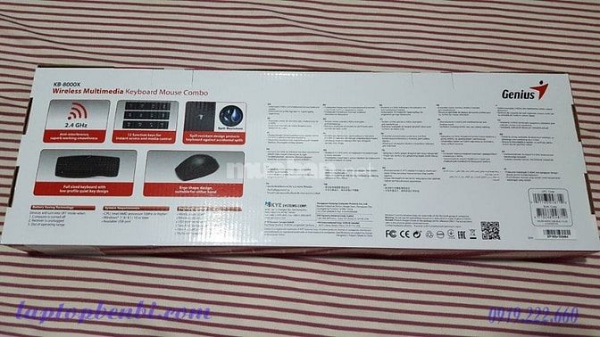 Combo chuột và bàn phím ko dây Genius KB-8000X | Bộ combo mouse & Key 45870458 Combo chuột và bàn phím ko dây Genius KB-8000X | Bộ combo mouse & Key